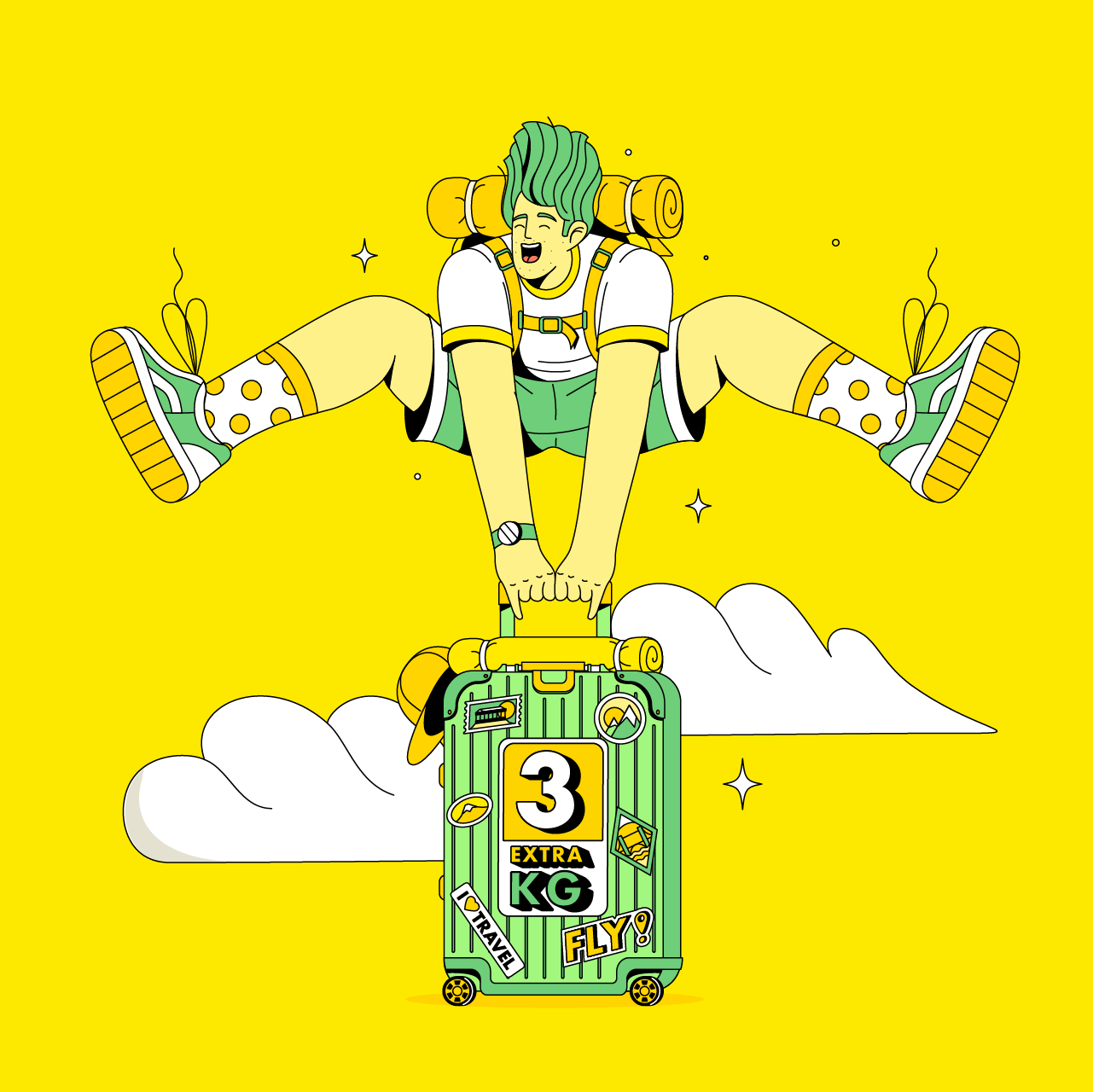 Artifact from the Scoot Airlines Illustration Showcase article on Abduzeedo