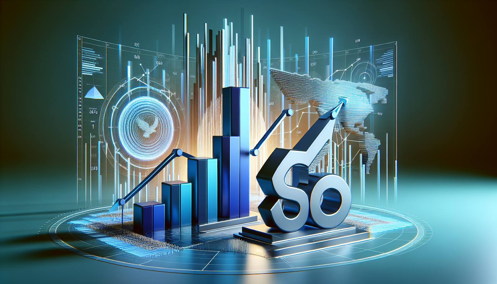 SEO performance metrics and growth chart
