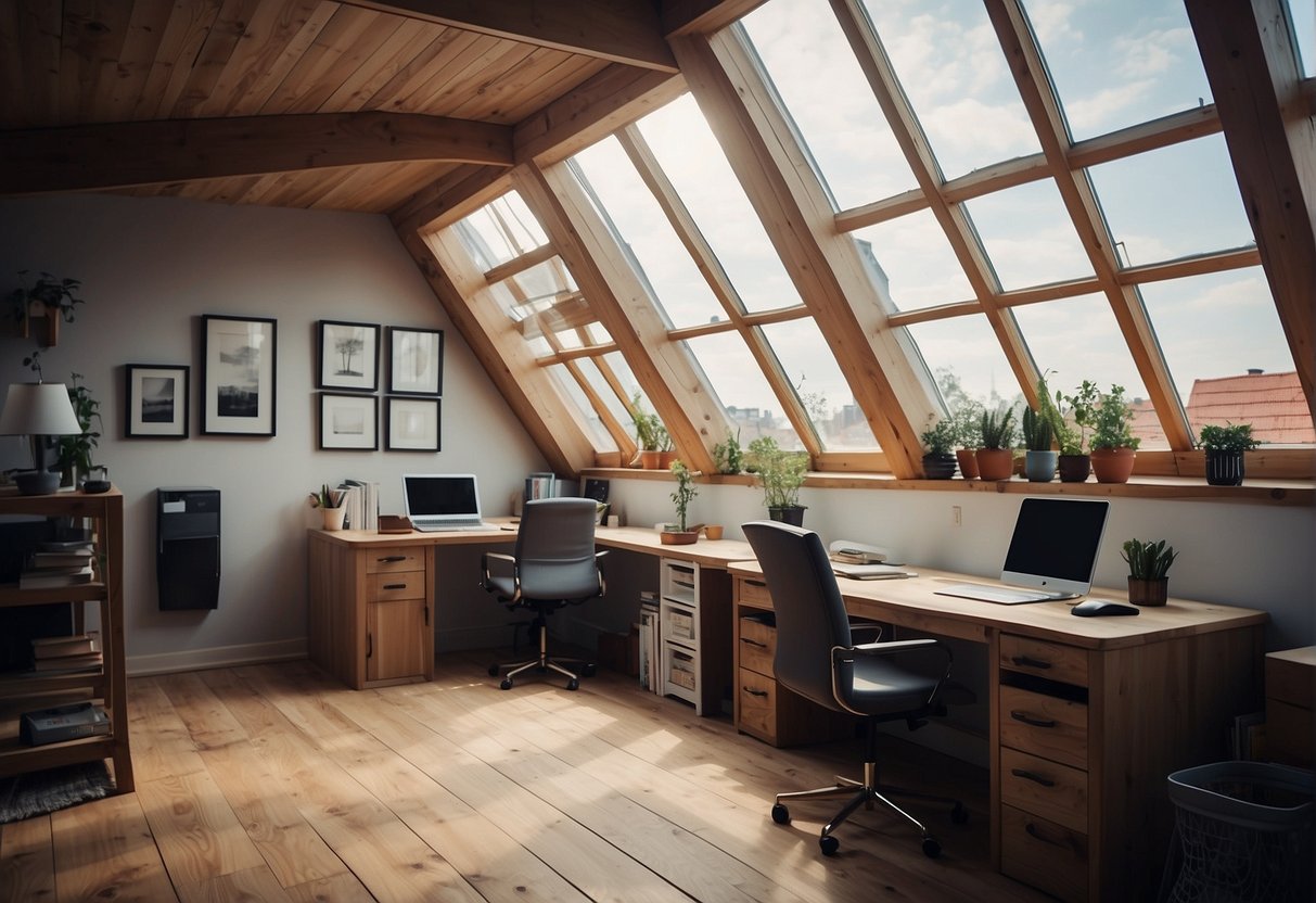 Luxe kantoor op zolder in een dakopbouw bij dakkapellen-offerte.nl