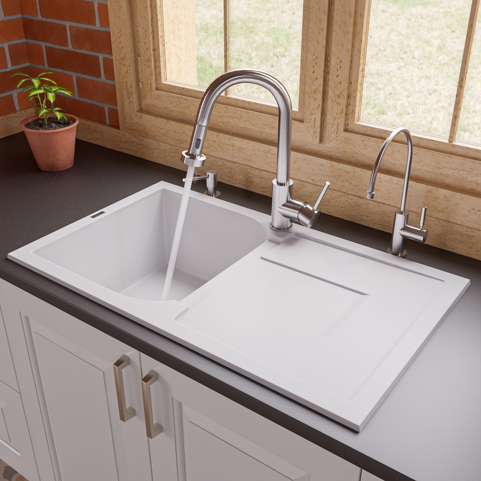 Kitchen Sink With Drainboard on Both Sides: Space-Saving Solutions!