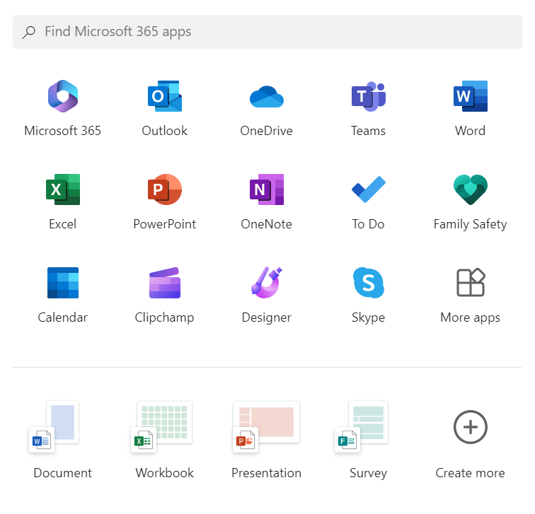 Microsoft 365 app icons