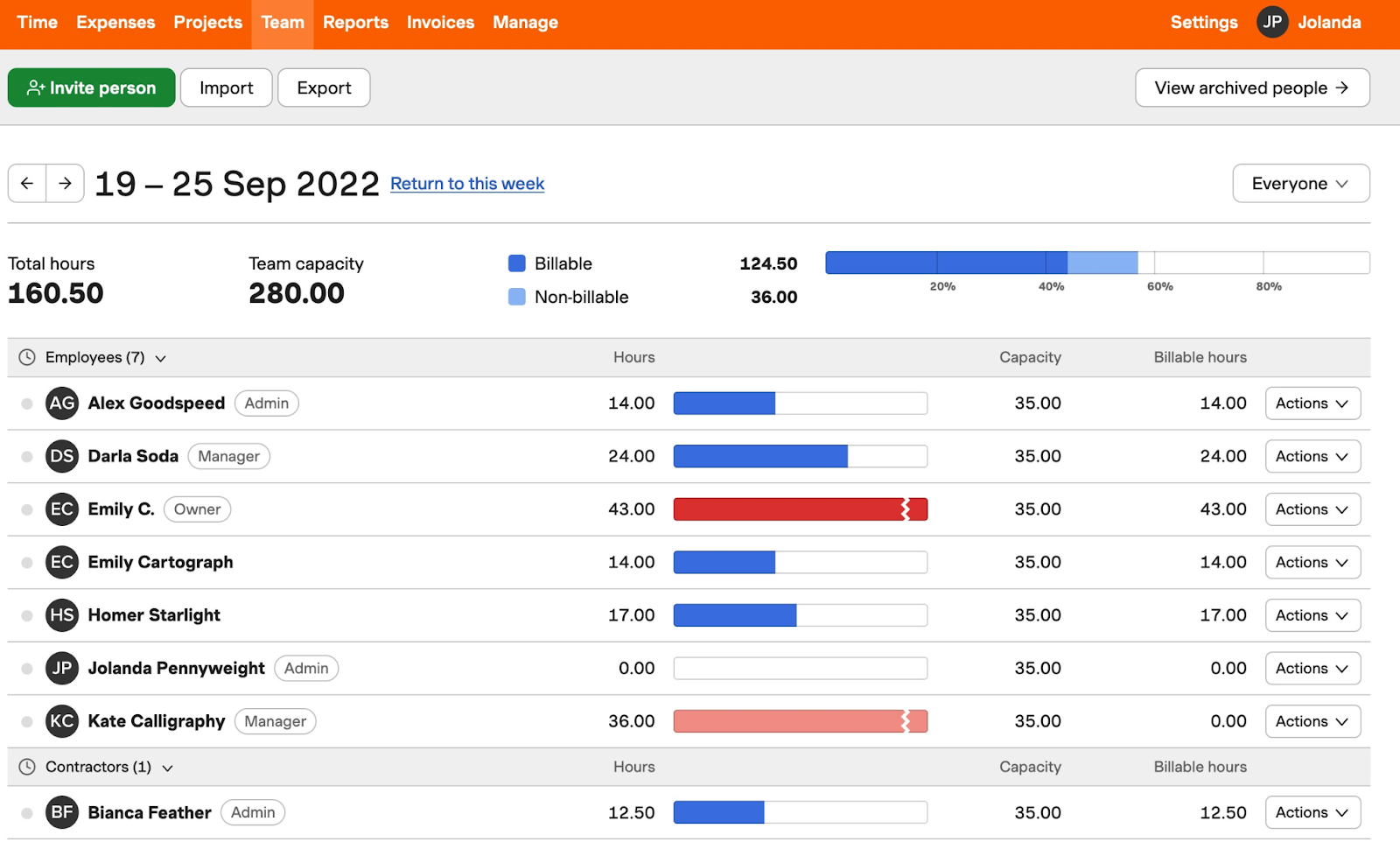 Team Management Feature for Harvest