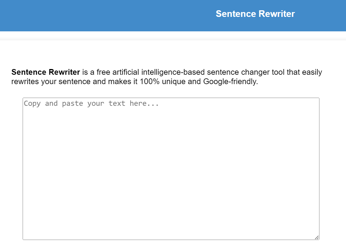 Sentence-Rewriter.com