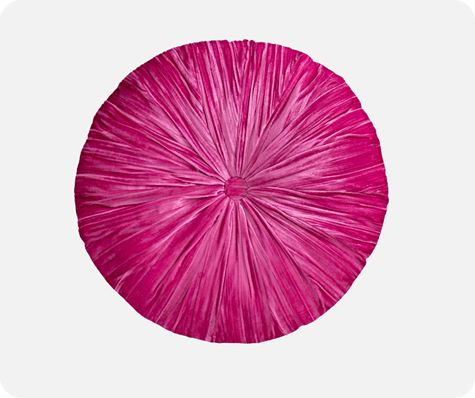 Our Sulani Round Cushion on a white background.