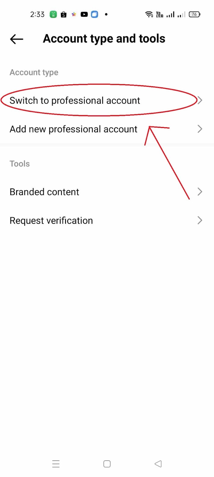 Instagram Reels Bonus Not Showing - Switch to Professional Account