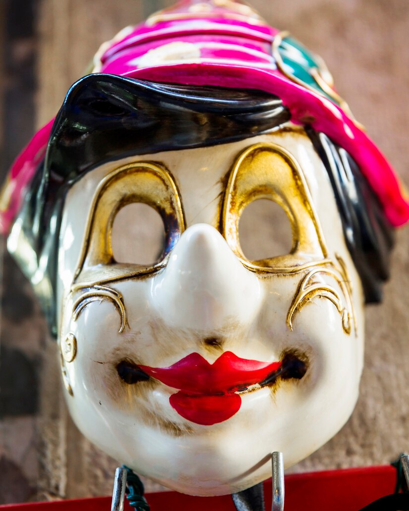 A funny carnival mask.