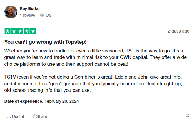 Topstep reviews Trustpilot