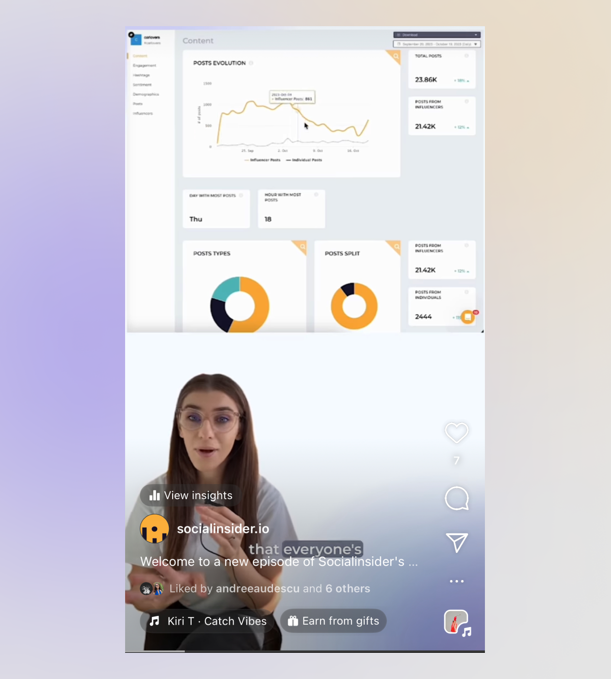 instagram reels analytics using native app