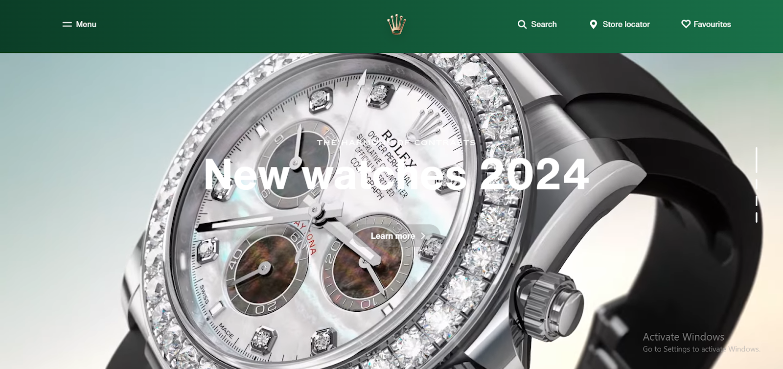 video as background image css example from rolex