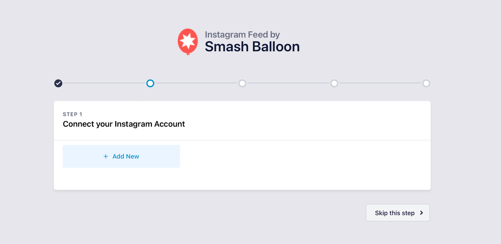 Screenshot of how to connect Smash Balloon's Instagram Feed Pro plugin.