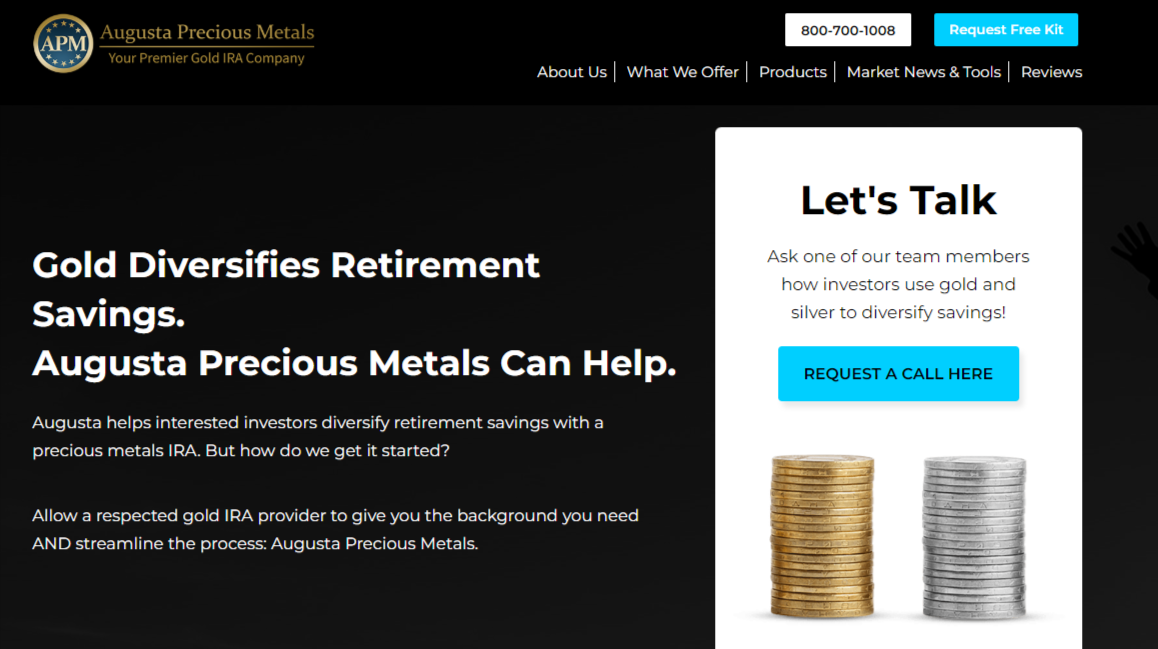 Augusta Precious Metals homepage