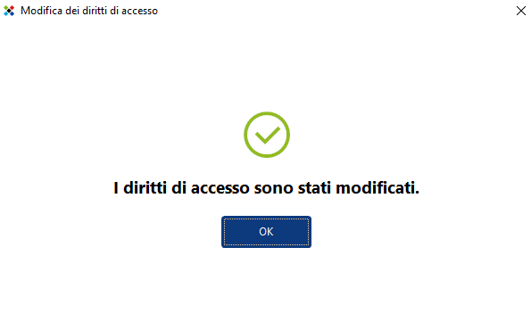 diritti di accesso modificati 