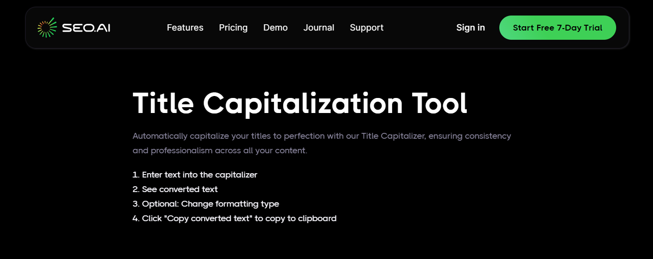 SEO.ai's Title Capitalization Tool