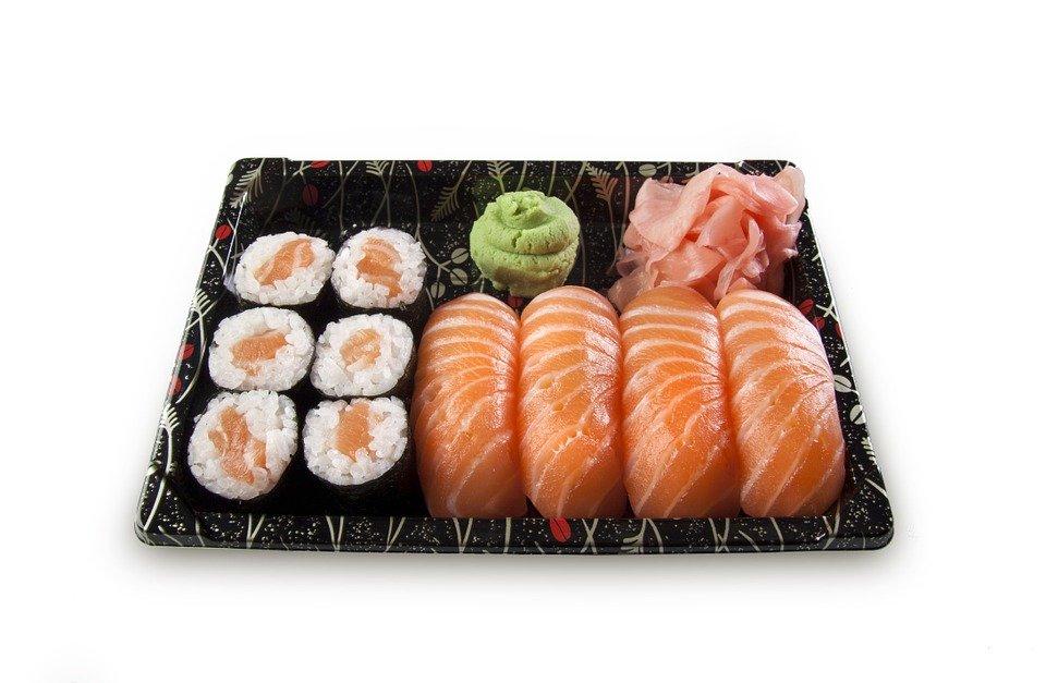 Sushi, Set, Nigiri, Maki, Fish, Raw, Salmon, Rice