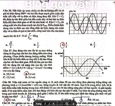 Đề thi thử tốt nghiệp môn vật lí trường thpt Sơn Tây HN lần 2 năm 2024 mã đề 314 - Blog Góc Vật lí - pdf - tải về miễn phí