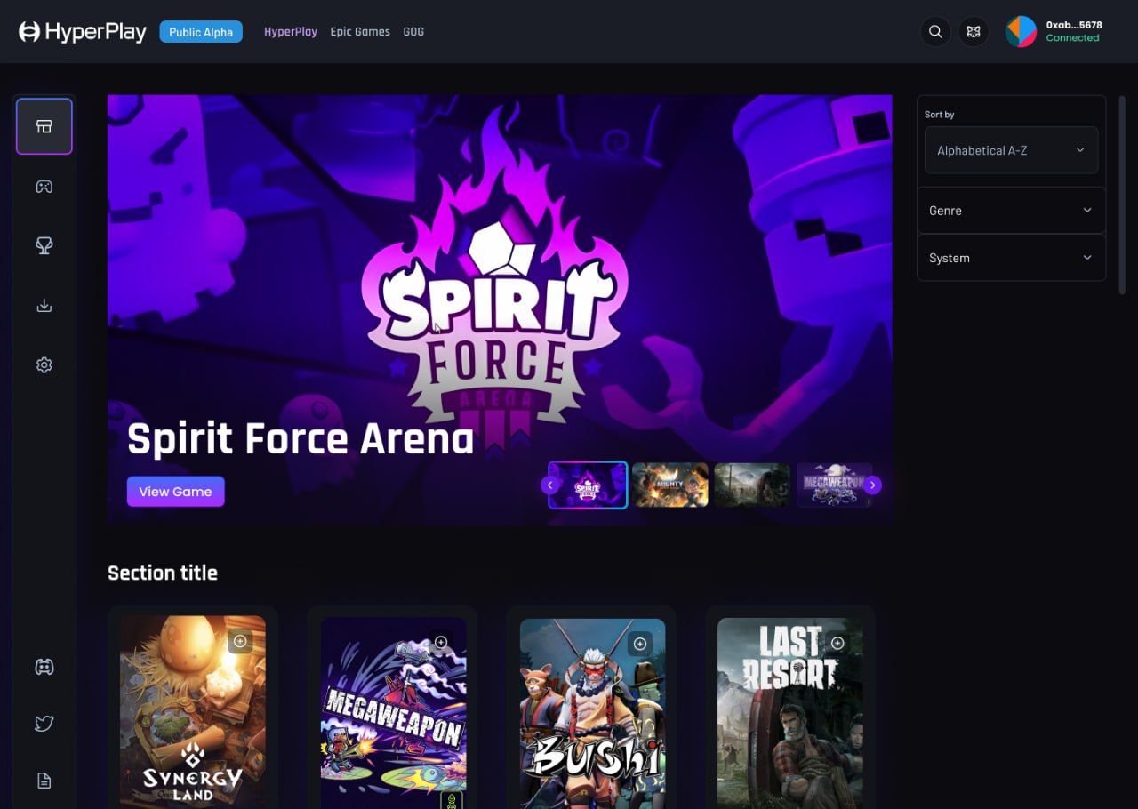 Spirit Force Arena is soft launching first on HyperPlay!