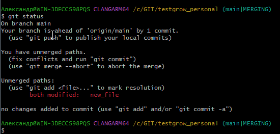     git merge   QampA