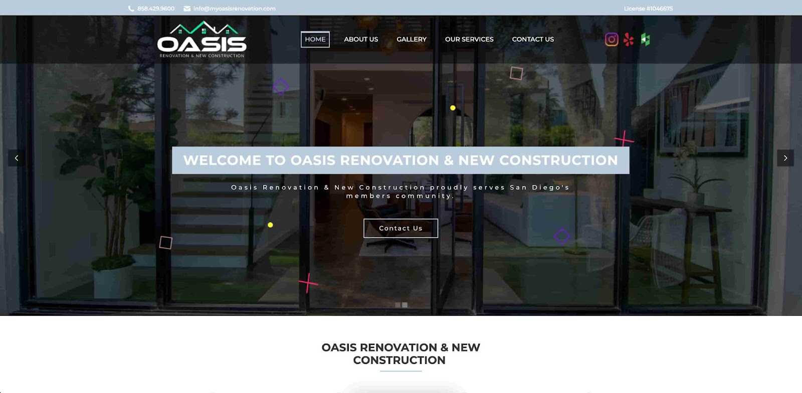 my oasis renovation and new construction homepage