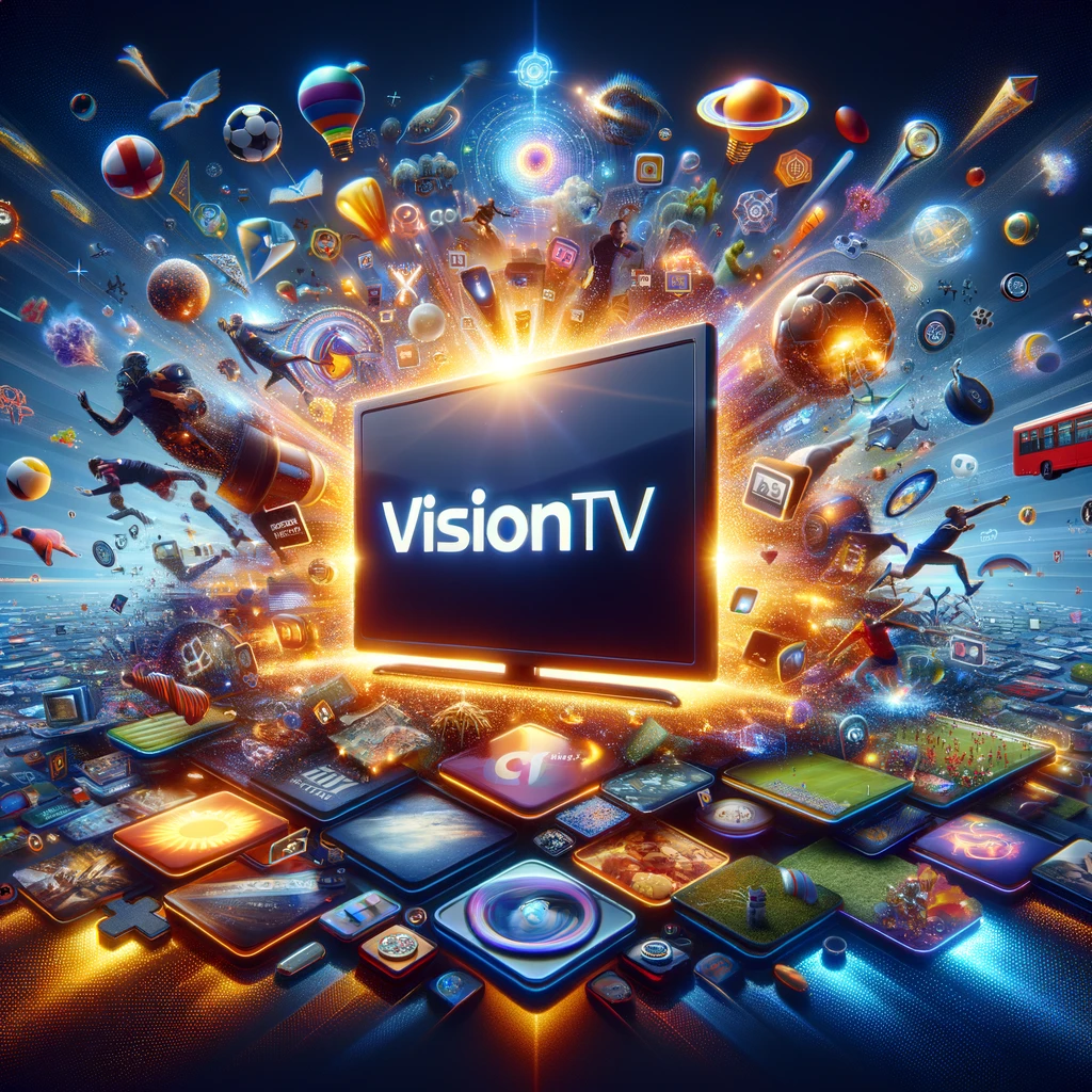 Assortment of premium IPTV content including movies, sports, and live shows, representing VisionTV's unique offerings for high-quality and diverse entertainment solutions