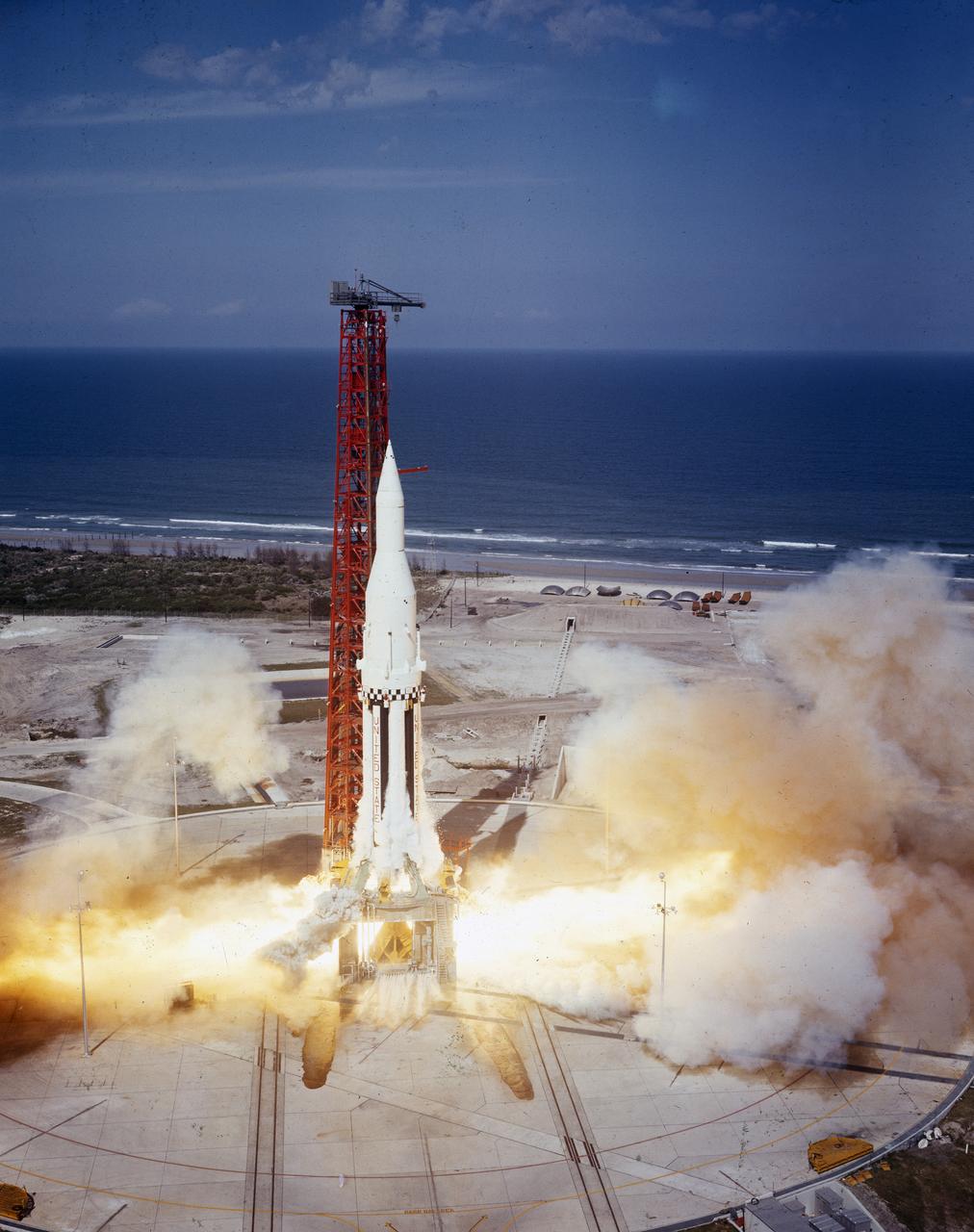 Quarto voo de teste (SA-4) do foguete Saturn I, em 28/mar/1963, como parte do Programa Apollo.