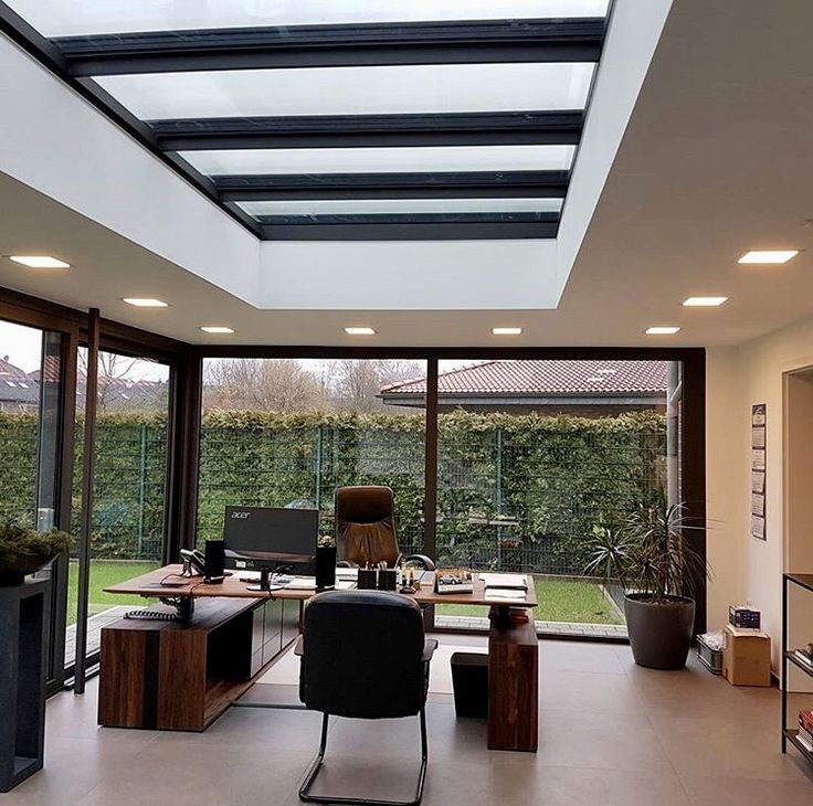 Smart glass office skylight. Source: Pinterest. Glass Office - Chiefway 