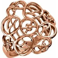 14K Rose Filigree Ring