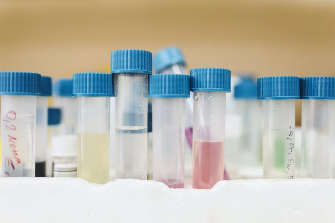 Free Samples in Test Tubes Stock Photo