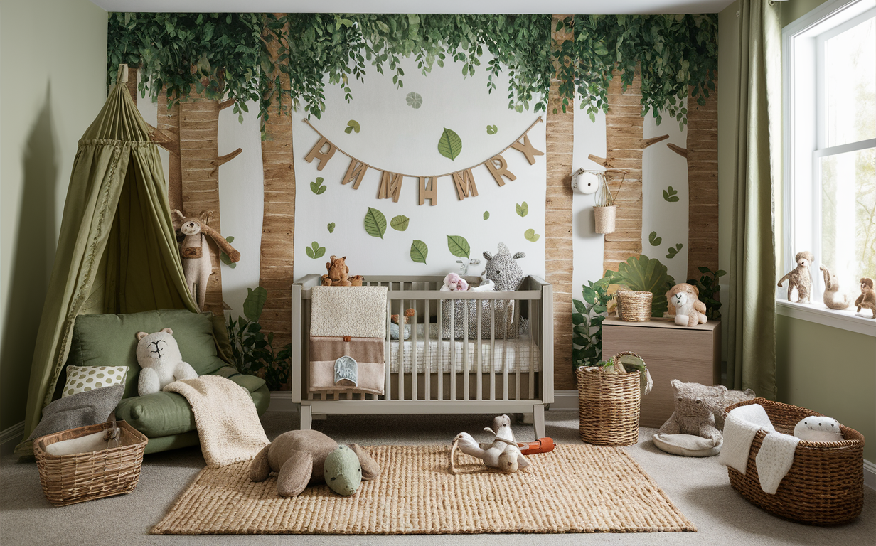 decoração quarto bebê floresta