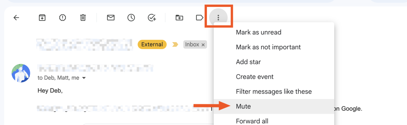 Mute Emails on Gmail