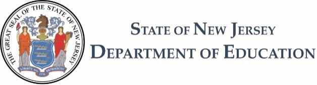 Logo: State of New Jersey, Department of Education. 