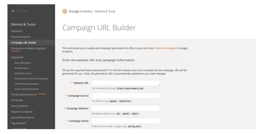 google ad examples, Add UTM codes.