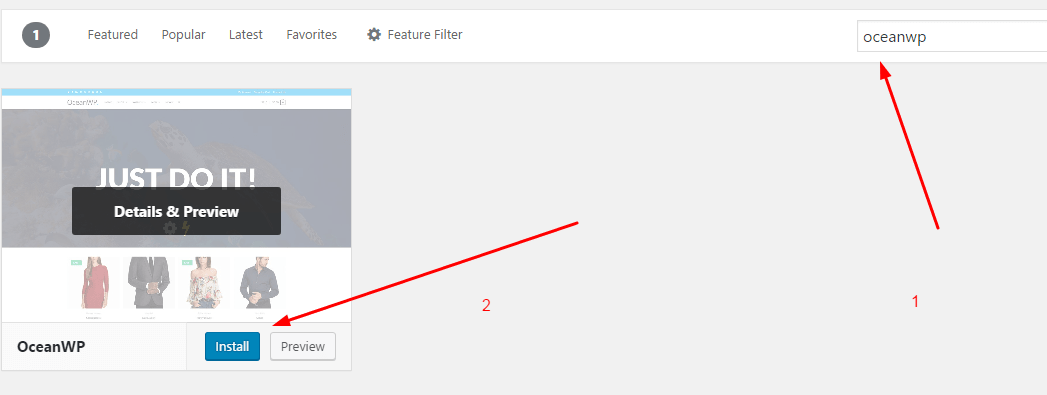 Installation OceanWP WordPress Theme