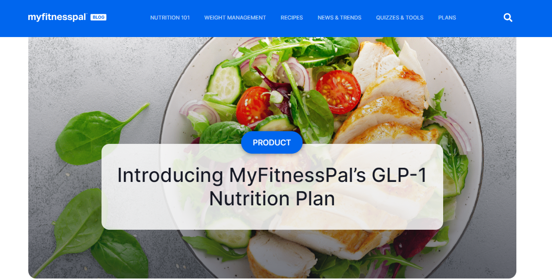 MyFitnessPal Homepage