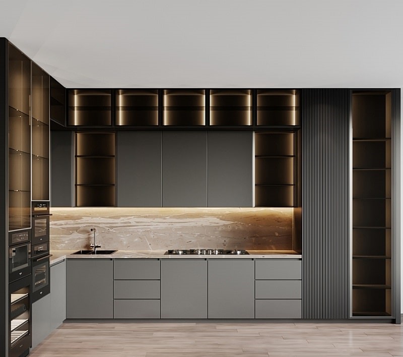 تصویر طراحی کابینت آشپزخانه مینیمال