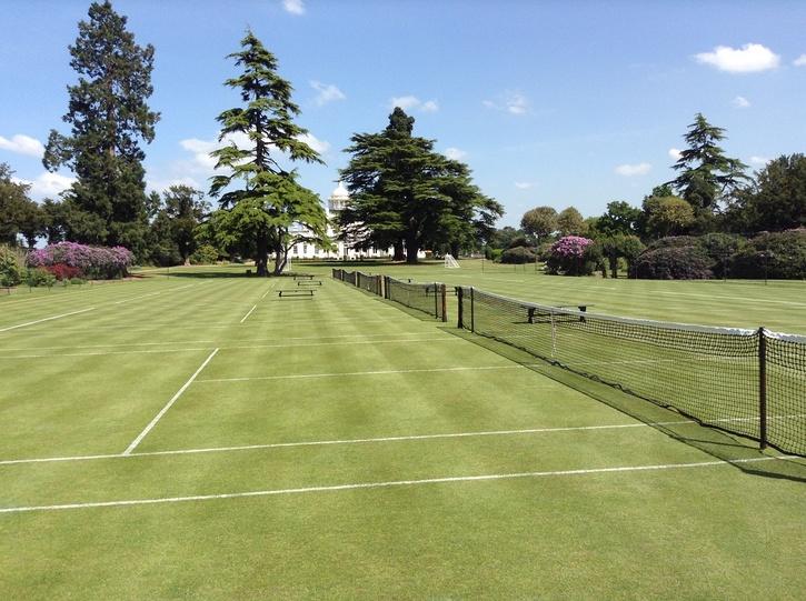 grass courts at the Mukesh Ambani London house - Stokes Park