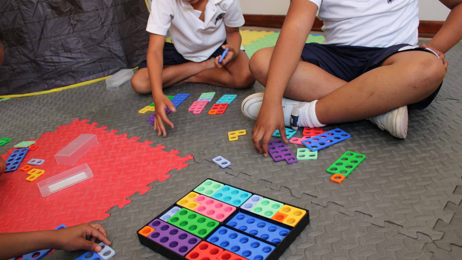 Pupils playing with Numicon patterns