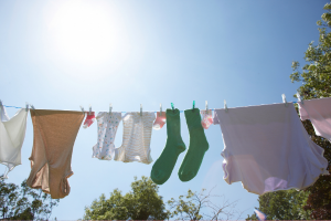 washing-line-drying