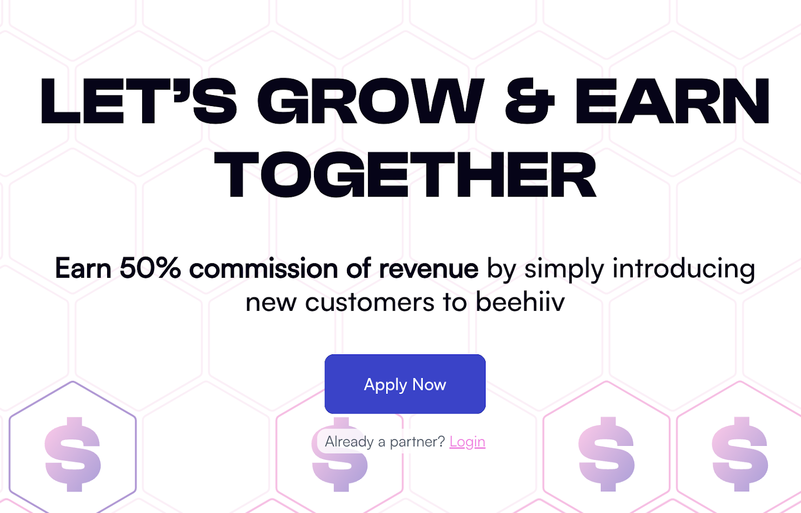 beehiiv's referral landing page