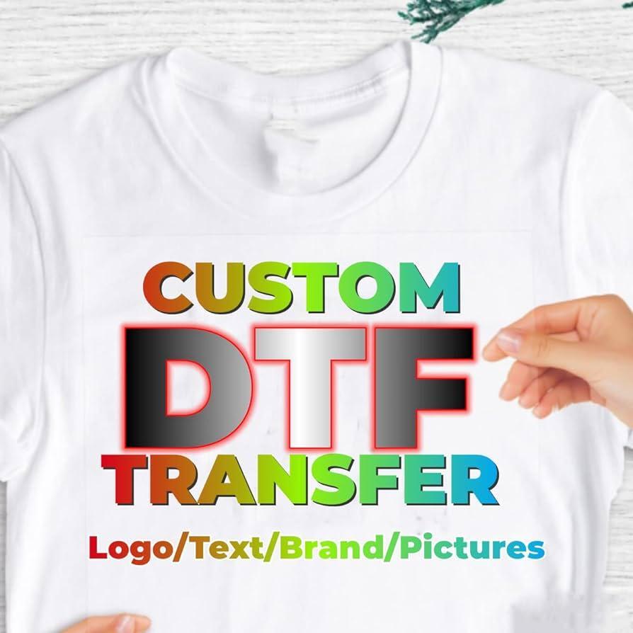 Amazon.com: Custom DTF Transfer Printing, DIY Your Photo/Logo/Letter/Text, Customized Iron on Transfer Personalized, Customized Decoration Applique  for Clothing, Hats, Shoes, (Custom Design)