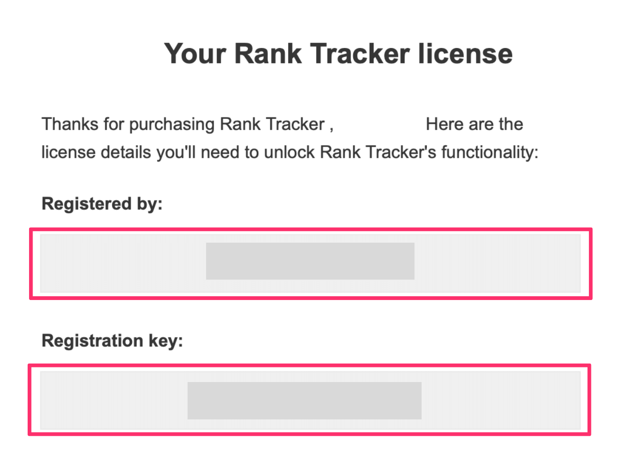 Rank Tracker　ライセンス登録