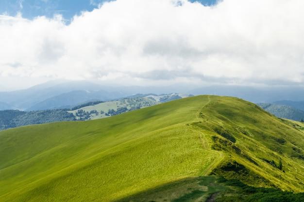 Free photo wonderful landscape of ukrainian carpathian mountains.