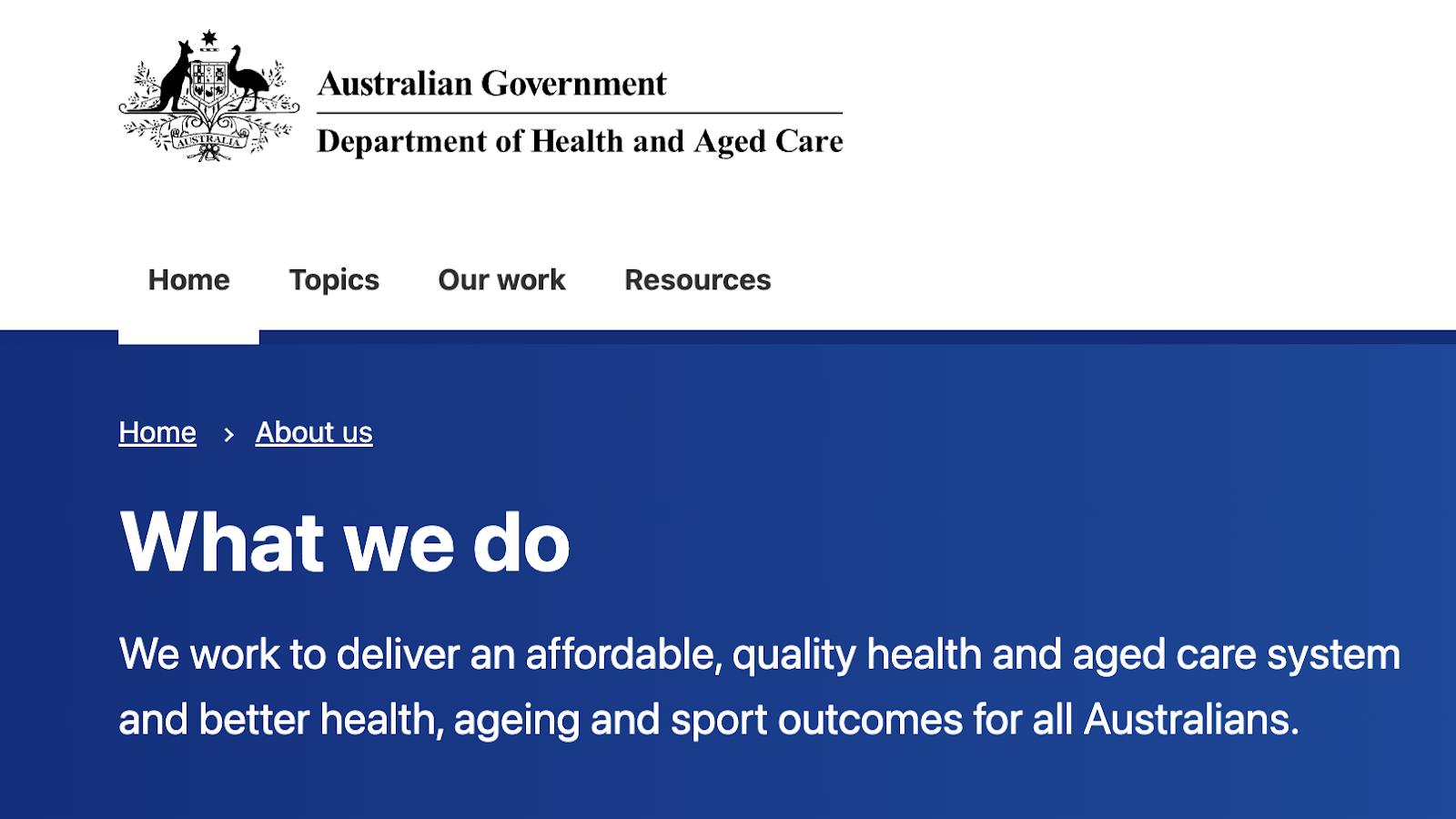  Australia Department of Health