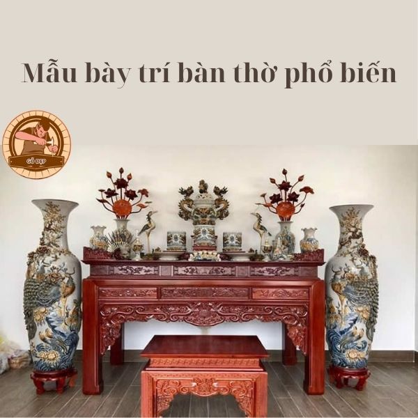 Mẫu bày trí bàn thờ phổ biến