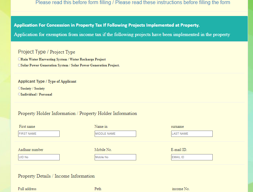 Solapur Property Tax Concessions