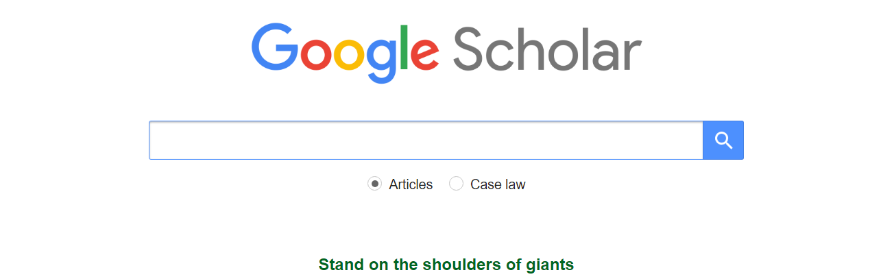 image showing Google Scholar as free ai software