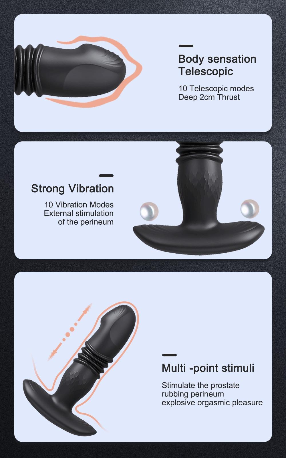 Sextoy,Vibromasseur avec chargeur USB pour adulte,masseur de Prostate,Plug  Anal étanche,Stimulation de l'anus,jouets sexuels pour