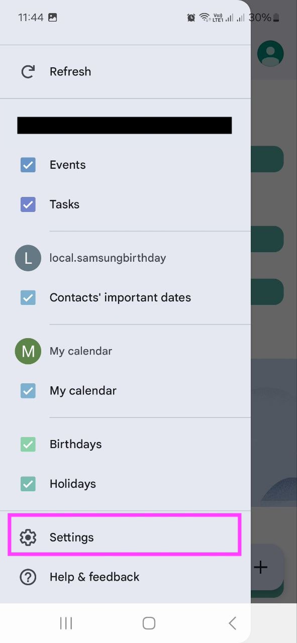 How to change the color scheme in Google Calendar - On Android