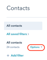 Step 1 in how to export contacts from HubSpot