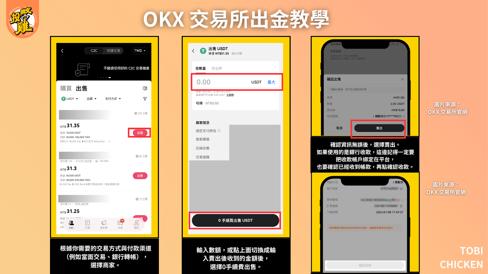 2024最新｜ OKX 交易所 出金 教學：加密貨幣換成新台幣，OKX 提現、C2C 交易、內部轉帳、OKX 提幣