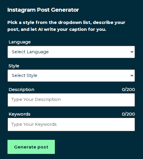 Captions Generator by Hootsuite